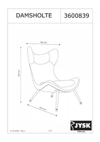 Notice JYSK DAMSHOLTE Fauteuil