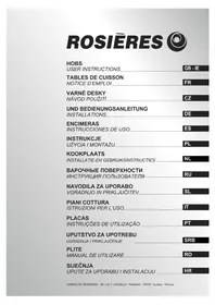 Notice ROSIERES RGV 95 SQF PN Sporák