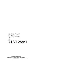Notice ROSIERES LVI 255 IN1 Dishwasher