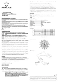 Notice Renkforce CM518 Microphone