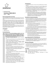Notice Renkforce CR25E 1218046 Speicherkartenleser