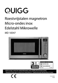 Notice QUIGG MD 18347 Mikrowelle