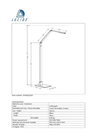 Notice Lucide FLATT 357001043 Lampe de bureau