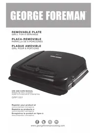 Notice GEORGE FOREMAN GRP1001BPC Grill plate