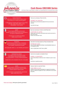 Notice Phoenix CASH BOX CB0102K Coffre-fort