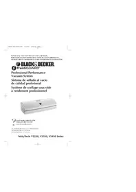Notice BLACK & DECKER VS450 Vacuum packaging machines