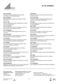 Notice Trio Lighting NAPOLI 610300428 Luminaire