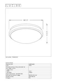Notice Lucide CASPER I 791662412 Plafonnier lumineux