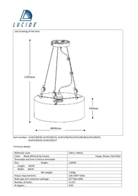 Notice Lucide CORAL 614526030 Luminaire suspendu