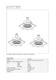 Notice Lucide FOCUS 110021536 Éclairage encastrable