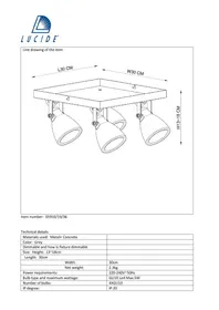 Notice Lucide CONCRI 059101936 Plafonnier