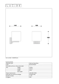 Notice Lucide JENNO 042040112 Applique murale