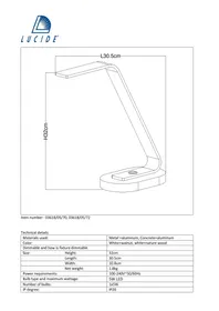 Notice Lucide DANI 036180572 Lampe de bureau