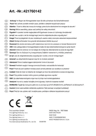 Notice Trio Lighting GANGES 421760142 Éclairage LED