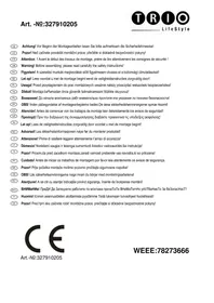 Notice Trio Lighting DROPS 327910205 Luminaire