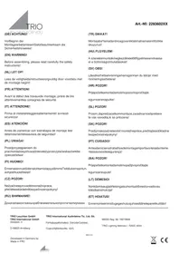 Notice Trio Lighting THAMES 229360287 Éclairage