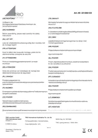 Notice Trio Lighting TICINO 221269187 Éclairage