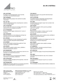 Notice Trio Lighting NAPOLI 210370206 Applique murale