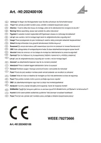 Notice Trio Lighting CARBONADO 202400106 Applique murale électrique