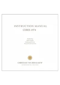 Notice Christiaan van der Klaauw CERES 1974 CKCR3326 Montre