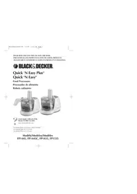 Notice BLACK & DECKER FP1335 Procesador de alimentos