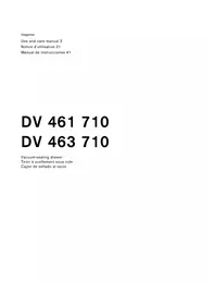 Notice GAGGENAU DV461710 Appareils à emballage sous vide