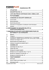 Notice PowerPlus DUAL POWER POWDPGSET35 Souffleur