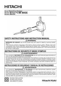 Notice HITACHI H 90SE Marteau