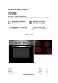 Notice PKM BIC3I GK IX3 Cuisinière