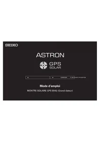 Notice SEIKO ASTRON SSE147J1 Montre