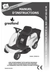 Notice Greatland GL RID 196T 6562 M Tondeuse à gazon