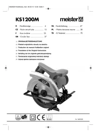 Notice Meister Craft KS1200M Scie