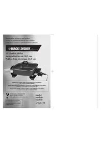 Notice BLACK & DECKER SKG110 Pan