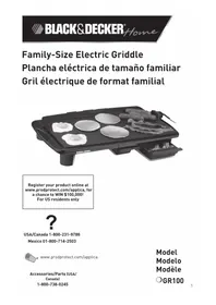 Notice BLACK & DECKER GR100 Plaque de grill