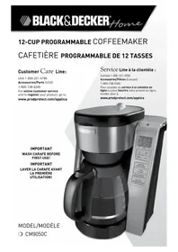 Notice BLACK & DECKER CM9050C Coffee machine