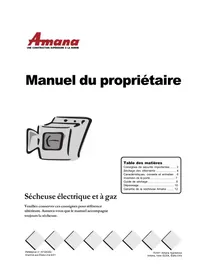 Notice AMANA ALE230RCW Sèche-linge