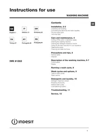 Notice INDESIT IWE 81283 SL CECO EU Çamaşır makinesi