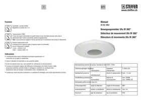 Notice Steffen UFO IR 360° Détecteur de mouvements