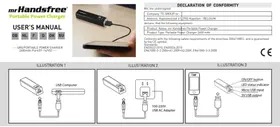Notice MR HANDSFREE PORTABLE POWER CHARGER Chargeur téléphone portable