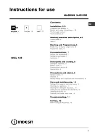 Notice INDESIT WIXL 125 (ME) غسالة