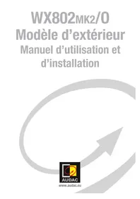 Notice Audac WX802MK2OB Haut-parleur