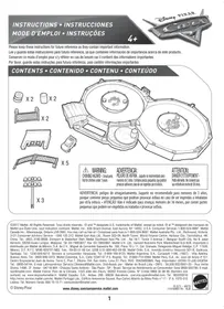 Notice MATTEL DISNEY PIXAR CARS MINI RACERS CRANK & CRASH DERBY PLAYSET Circuit jouet