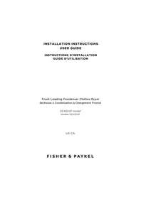 Notice Fisher & Paykel DE4024P1 Sèche-linge