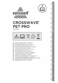 Notice BISSELL CROSSWAVE PET PRO Aspirateur