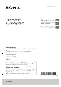SONY WX850BT - Radio del coche