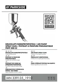 Notice PARKSIDE PDFP 500 C3 Pistolet à peinture