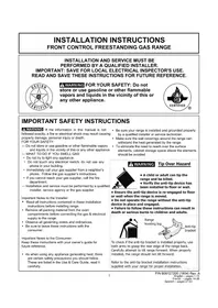 Notice FRIGIDAIRE FFGH3054UB Cooker