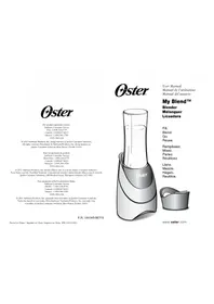 Notice OSTER MY BLEND Blender