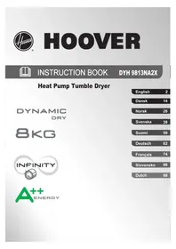 Notice HOOVER DYH 9813NA2XS Wasmachine