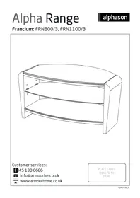 Notice ALPHASON FRANCIUM 800 Meuble TV